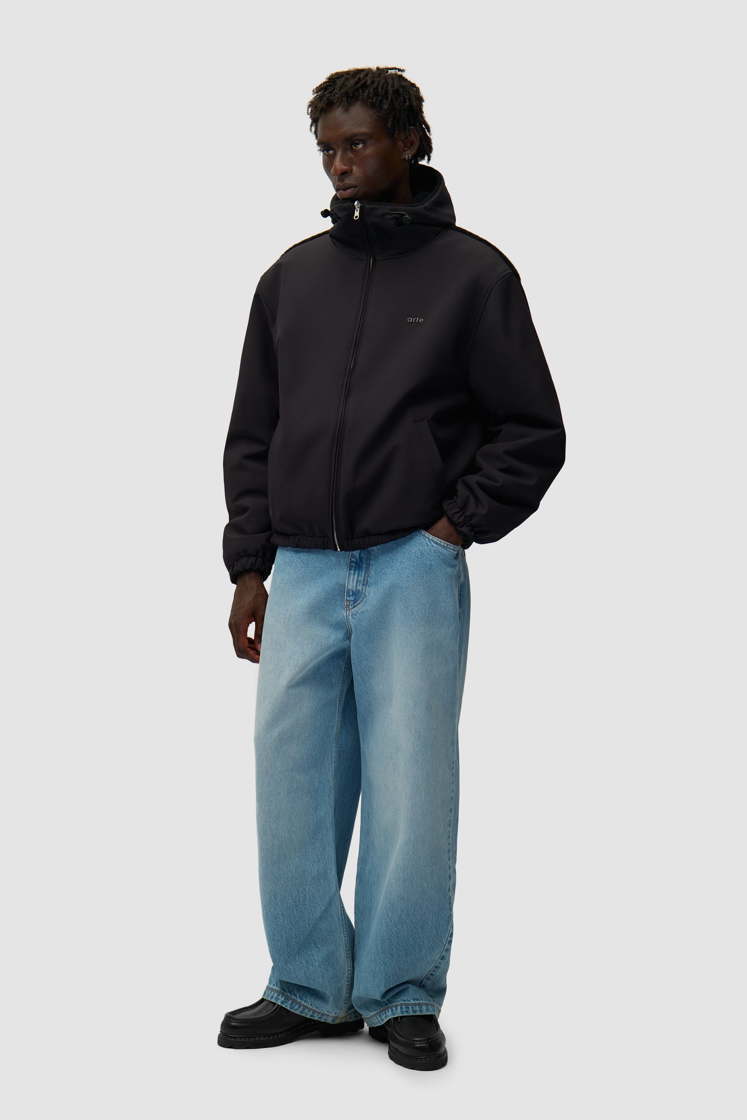 Veste technique en nylon - Noir
