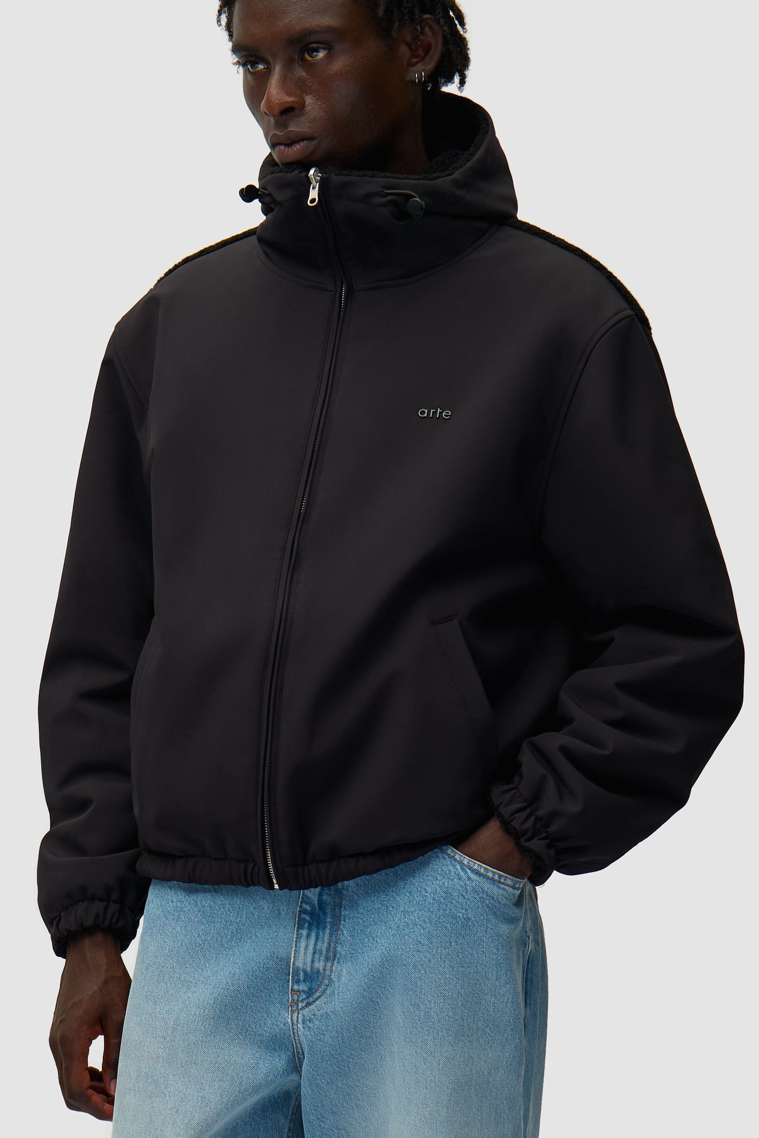 Veste technique en nylon - Noir