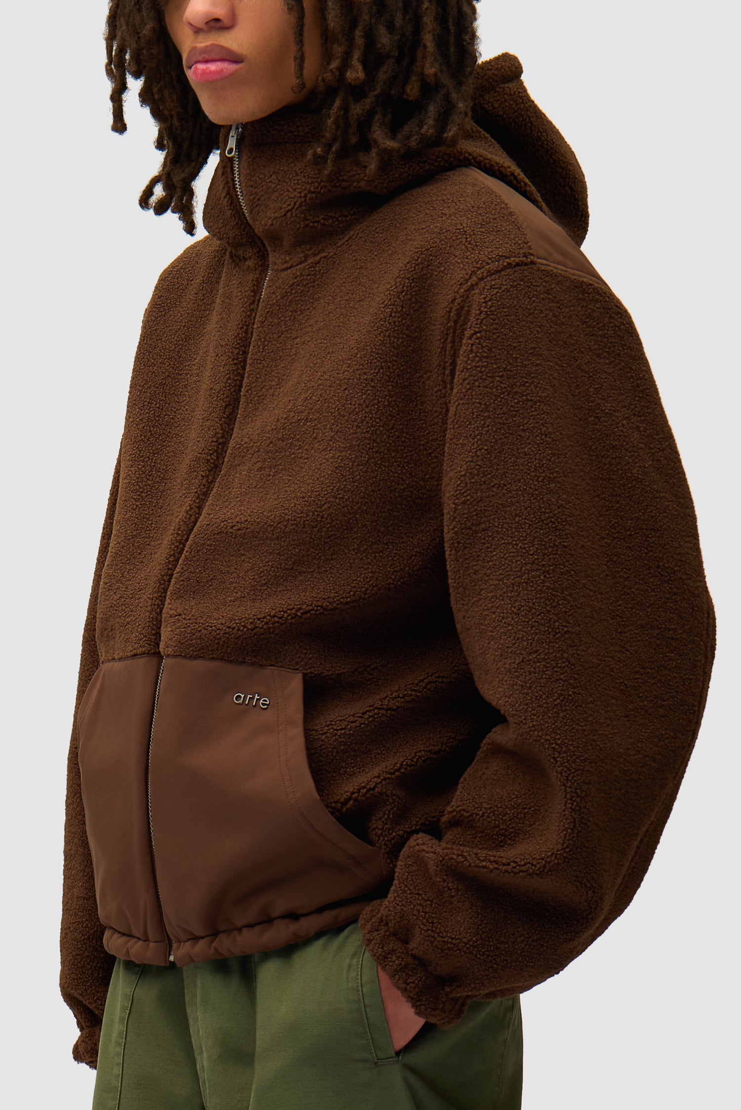 Veste technique en nylon - Marron