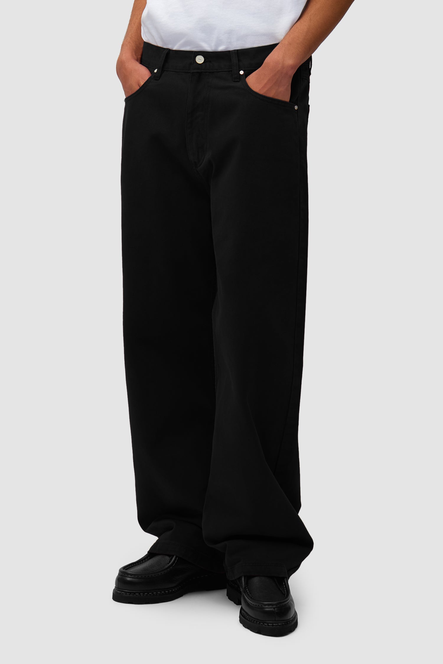 Pantalon graphique à poche arrière - Noir
