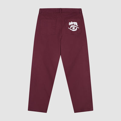 Pantalon graphique à poche arrière - Bordeaux