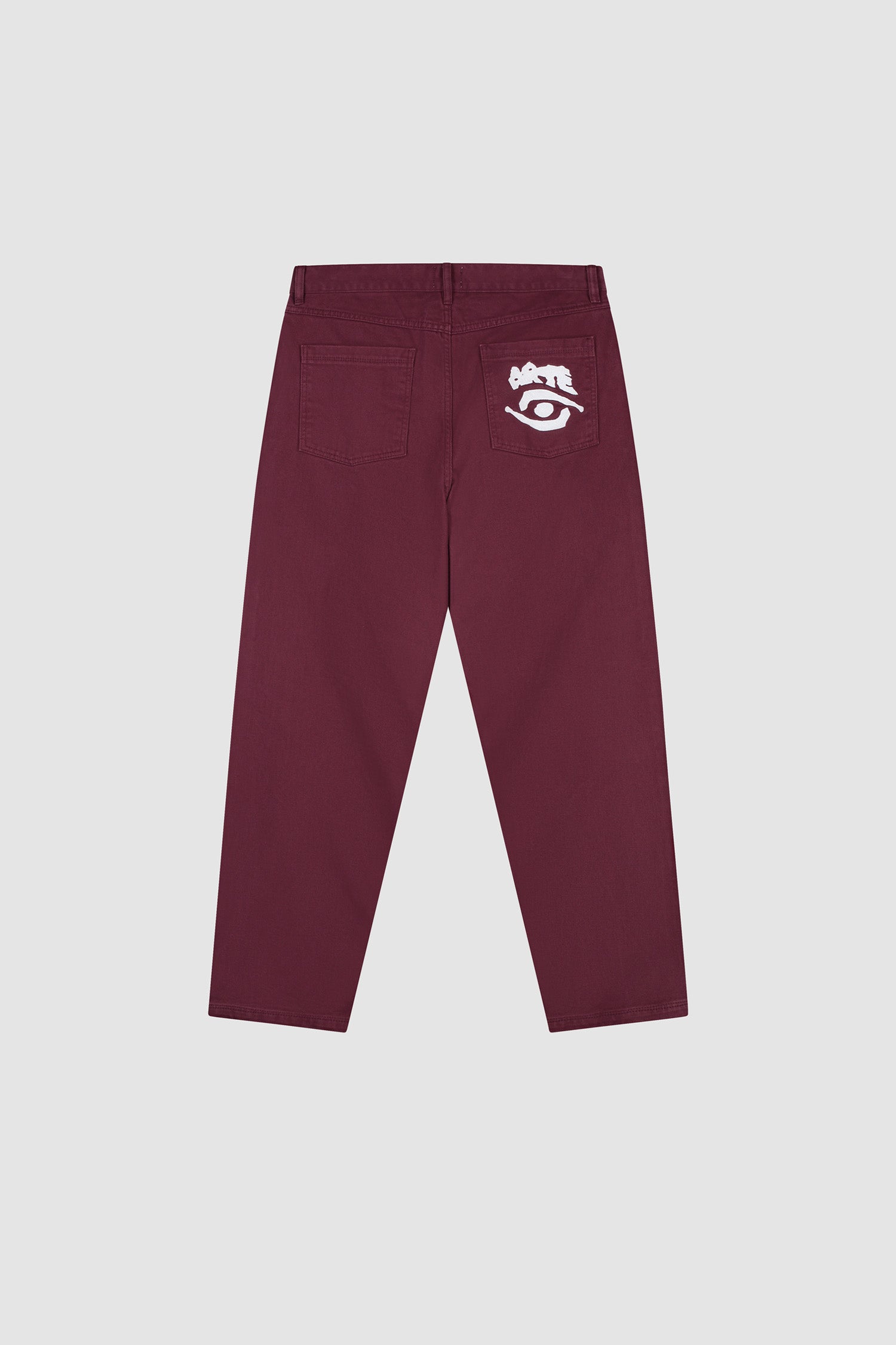 Pantalon graphique à poche arrière - Bordeaux