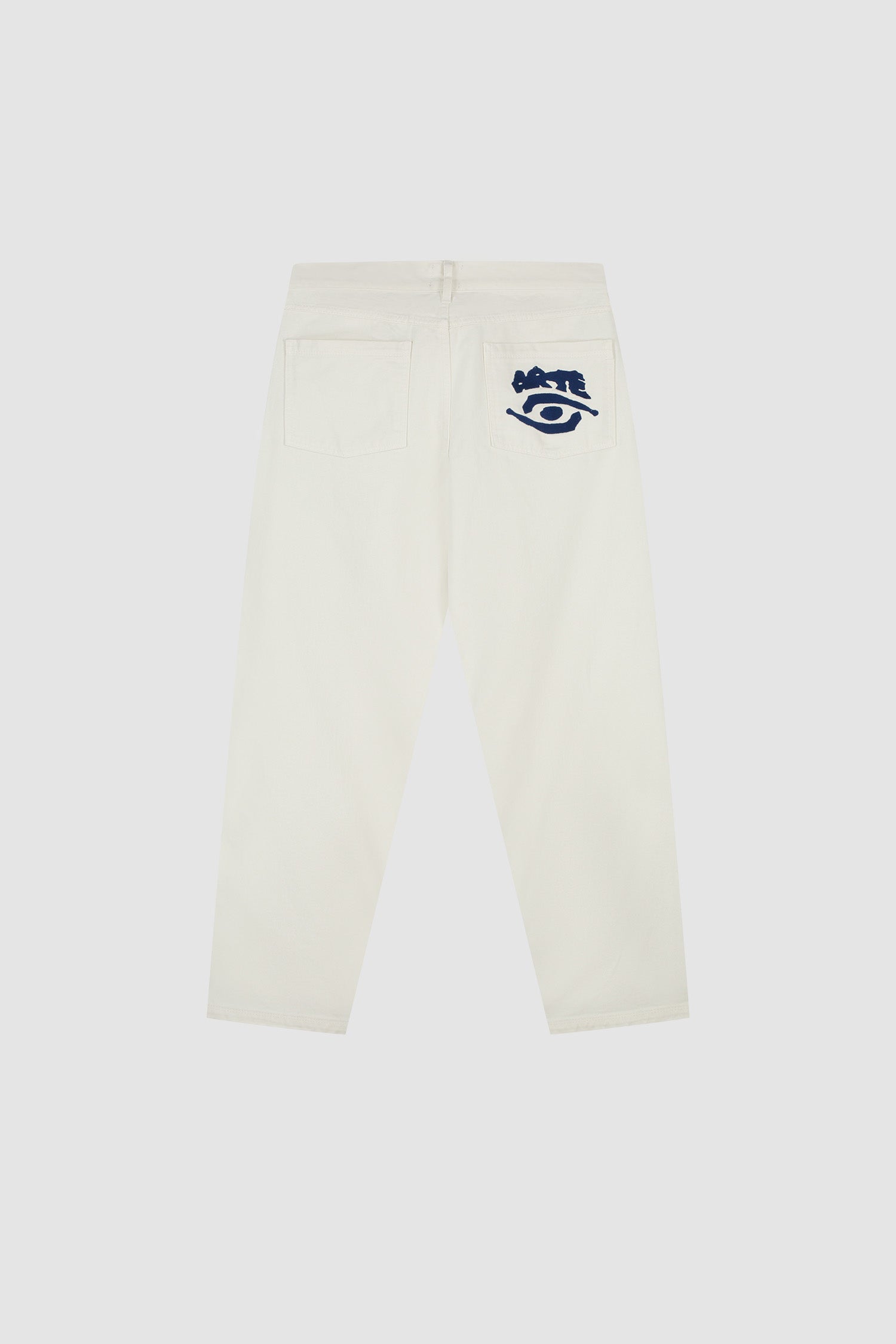 Pantalon graphique à poche arrière - Crème