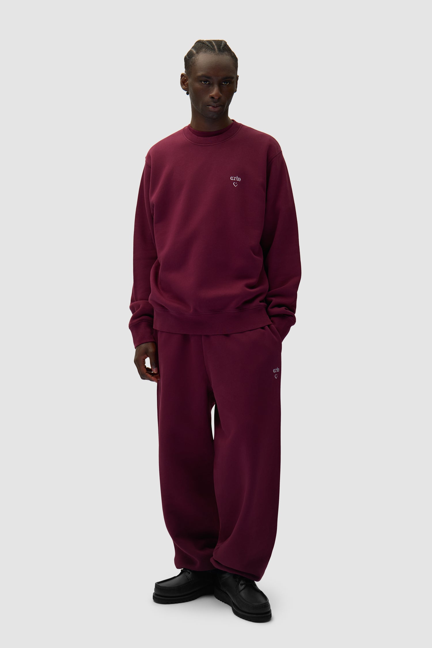 Arte Heart Crewneck - Bordeaux