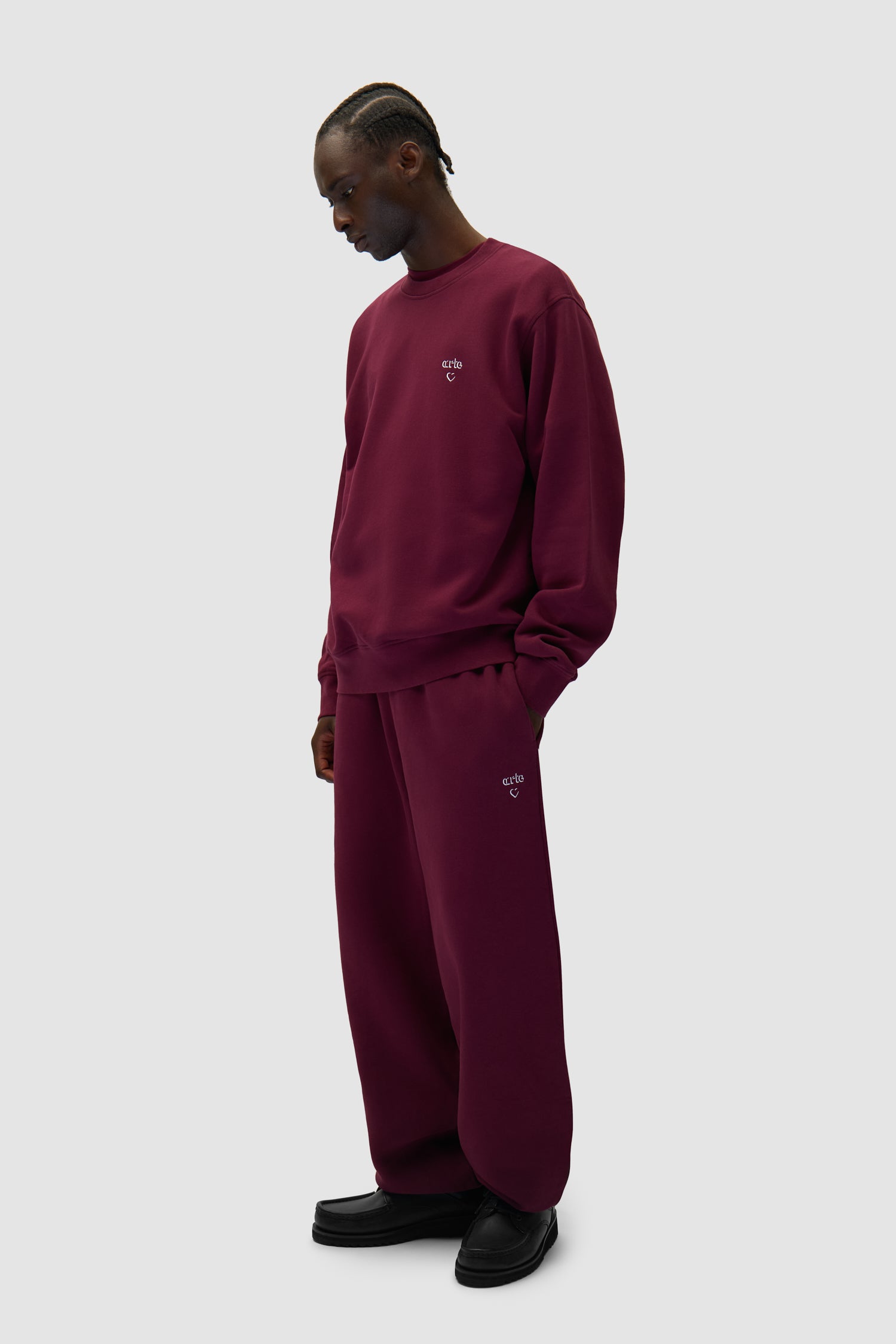 Arte Heart Crewneck - Bordeaux