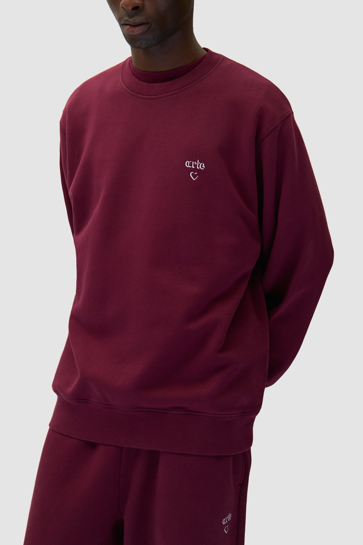 Arte Heart Crewneck - Bordeaux