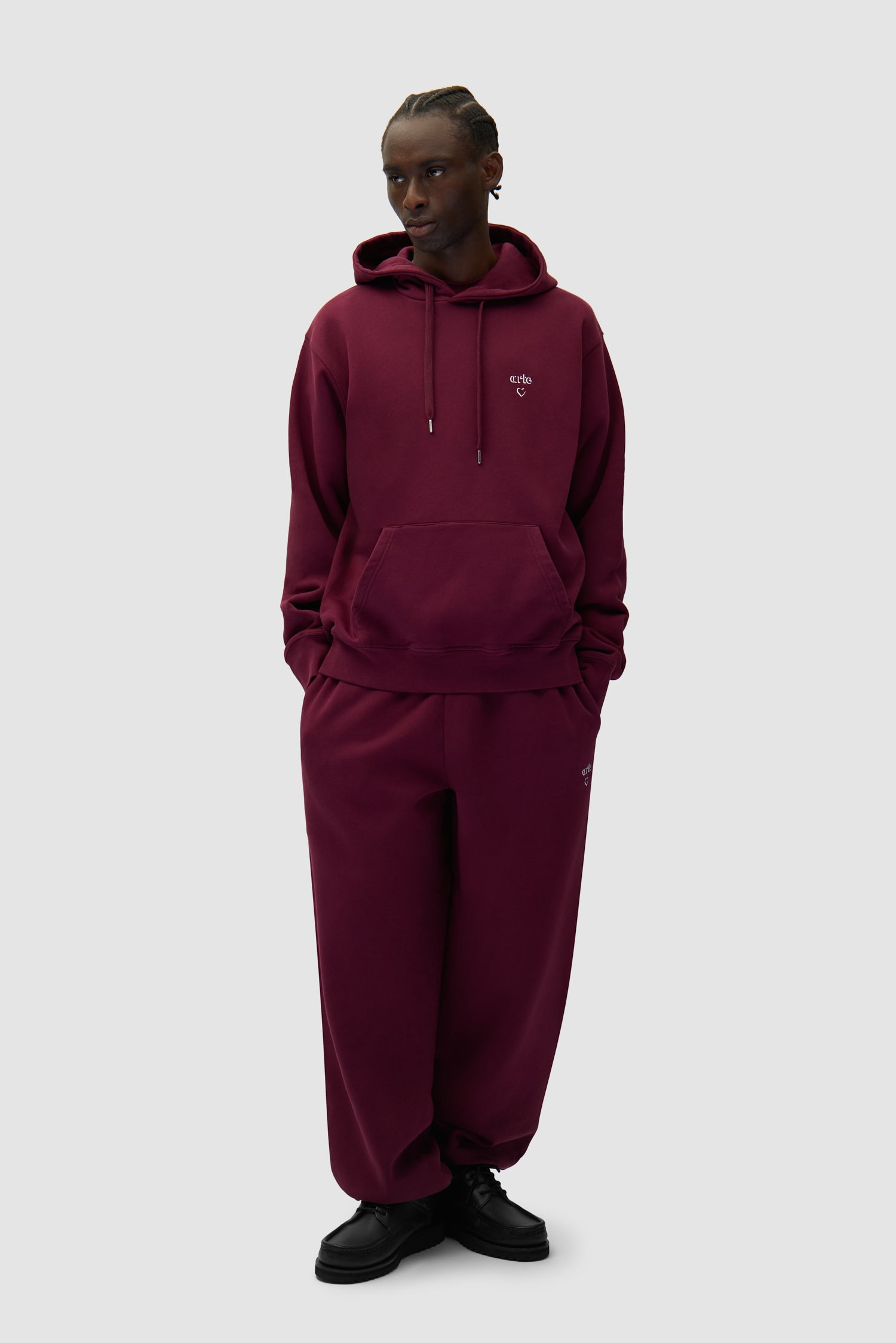 Arte Heart Hoodie - Bordeaux