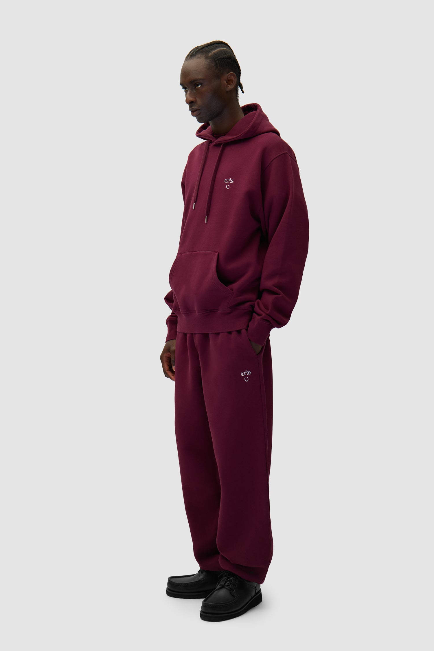 Arte Heart Hoodie - Bordeaux