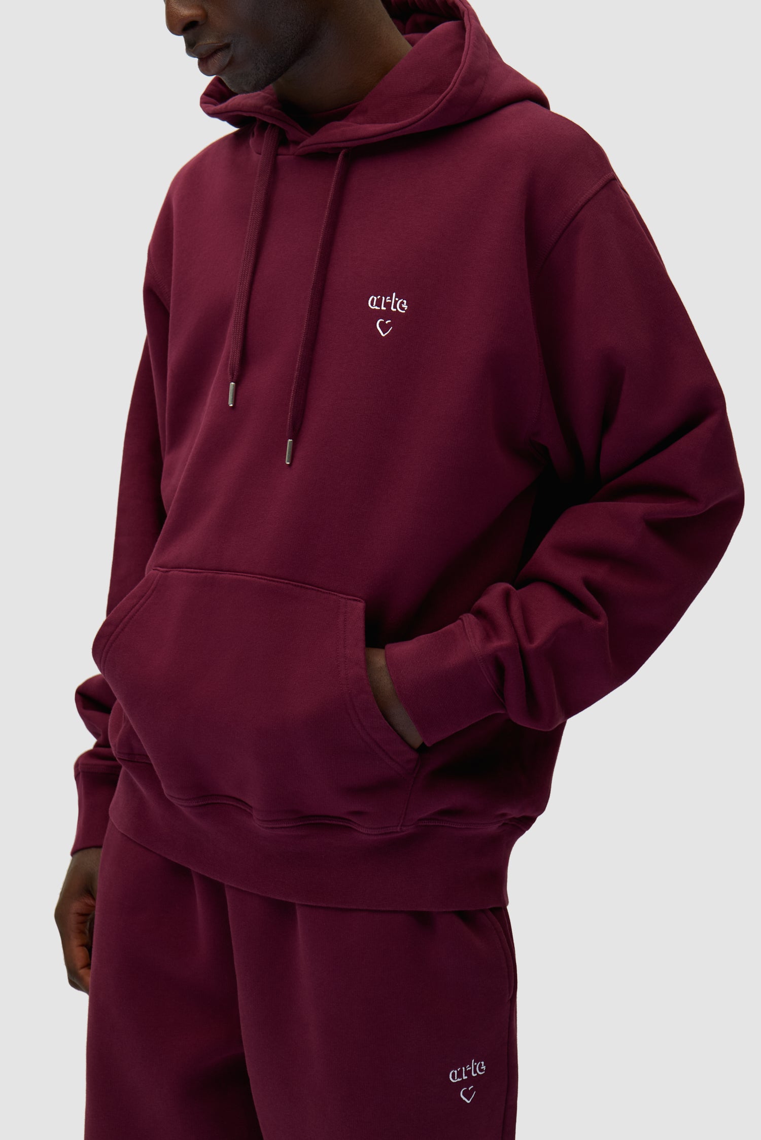 Arte Heart Hoodie - Bordeaux