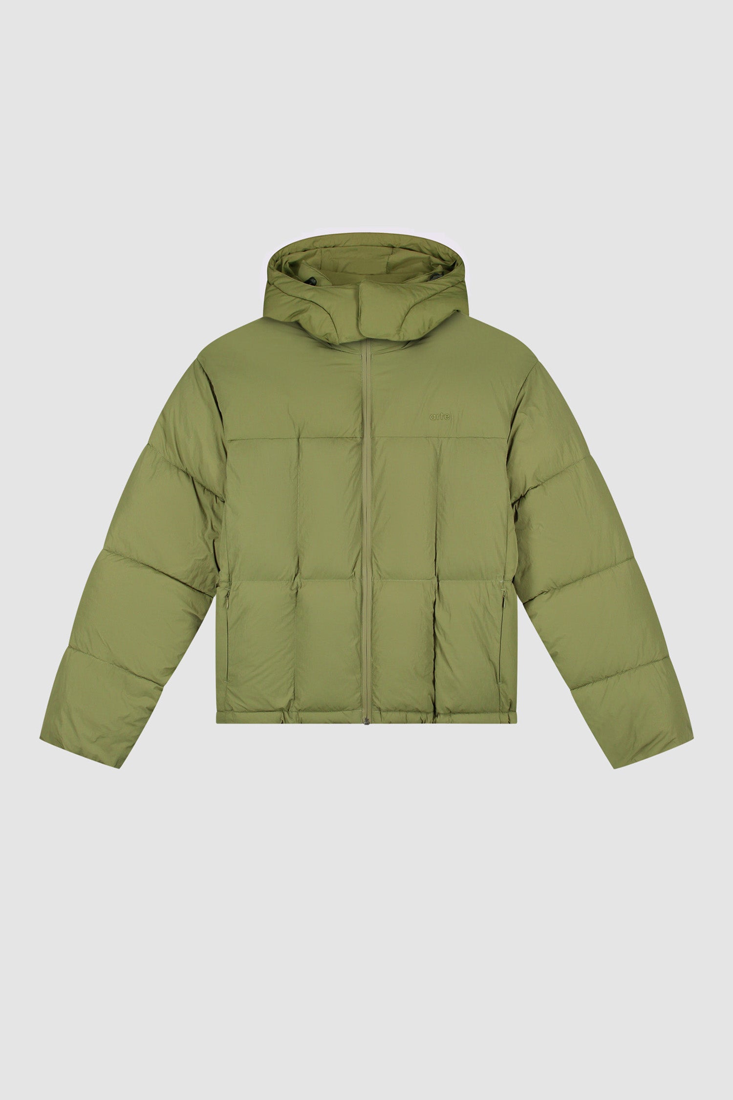 Special Cuts Puffer Jacket - Green
