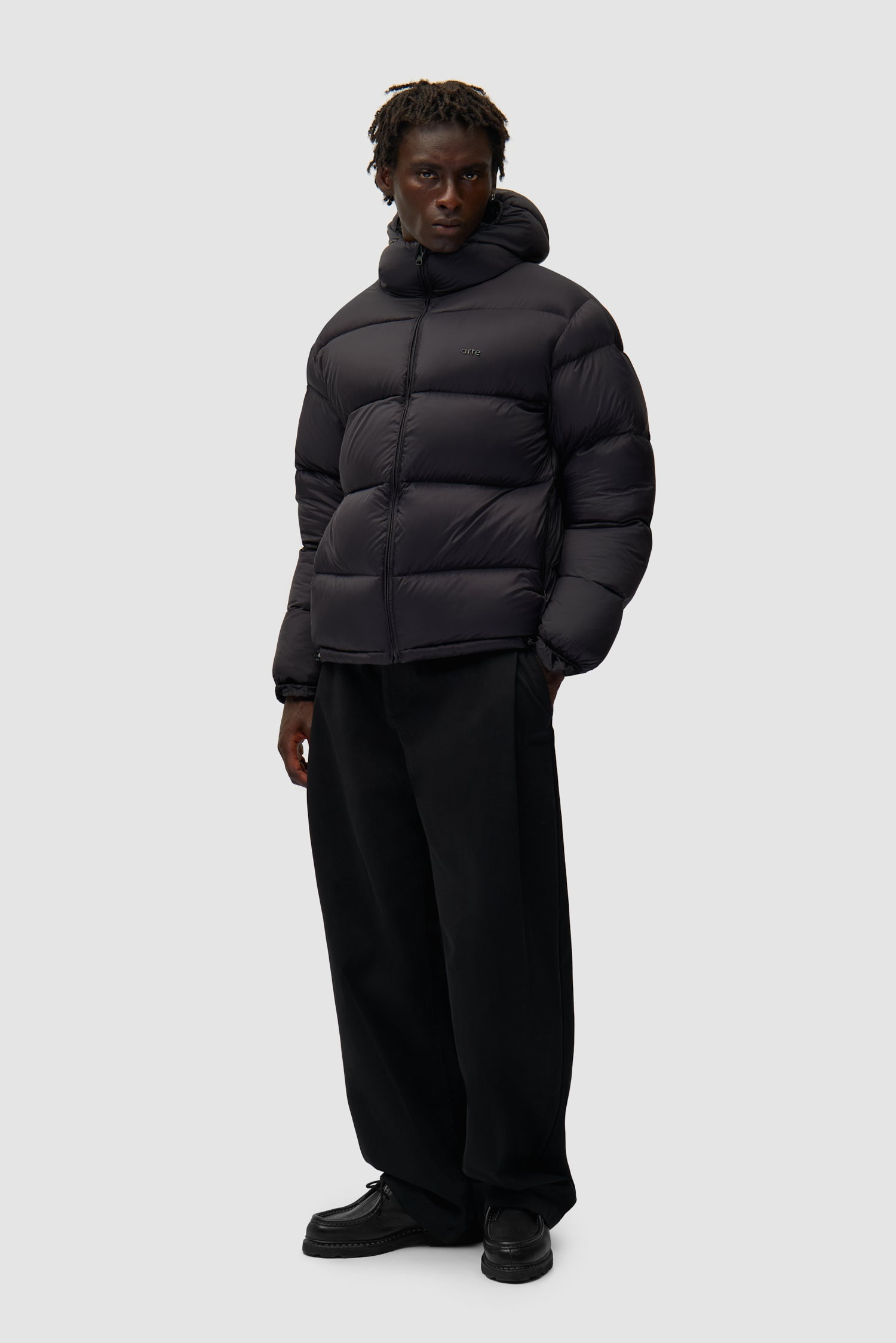 Reversible Puffer Jacket - Black