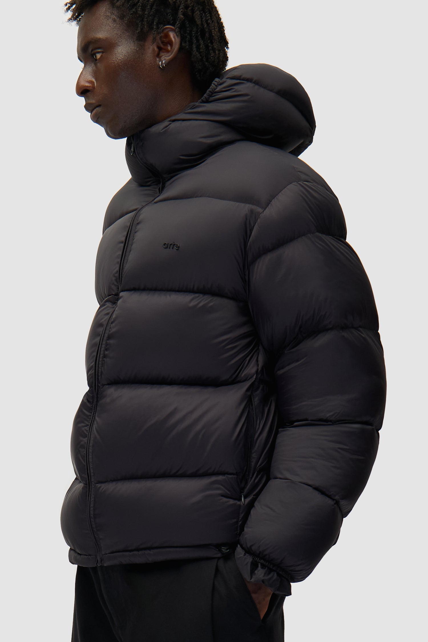 Reversible Puffer Jacket - Black