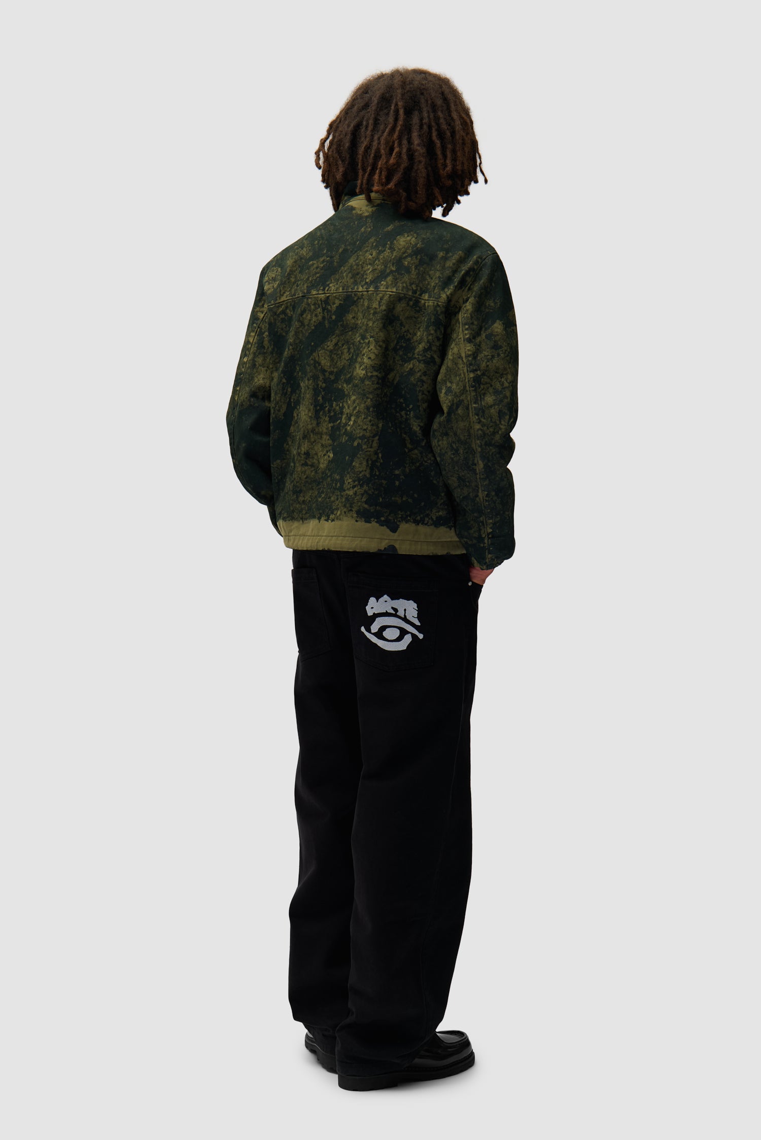 Blouson peinture à l'ancienne - Vert