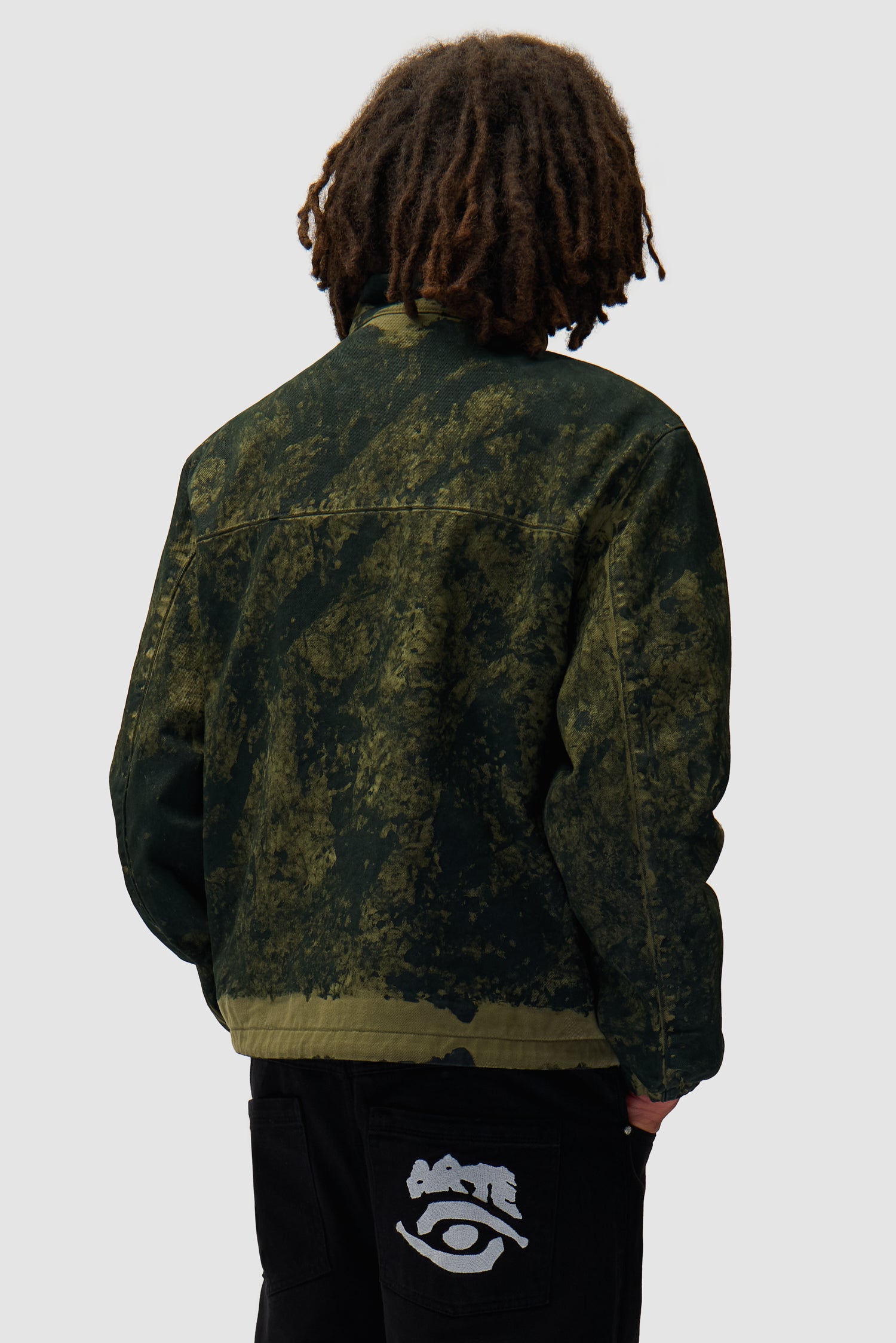 Blouson peinture à l'ancienne - Vert