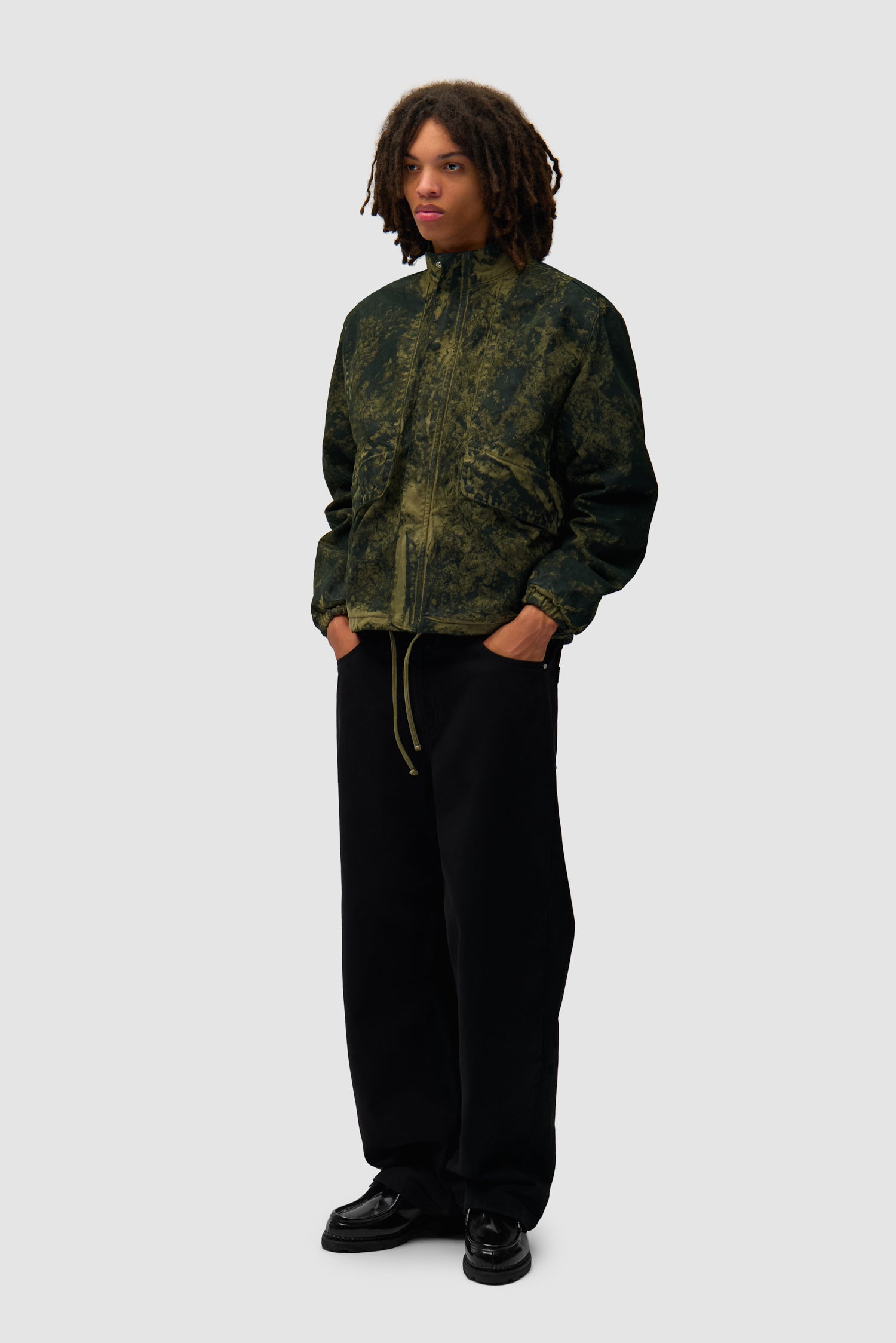 Blouson peinture à l'ancienne - Vert