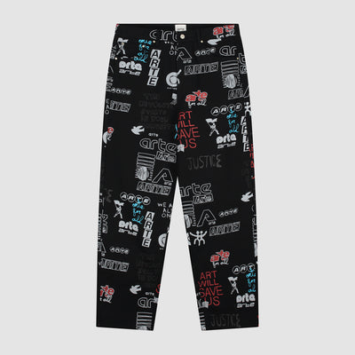Pantalon Graffiti Allover - Noir