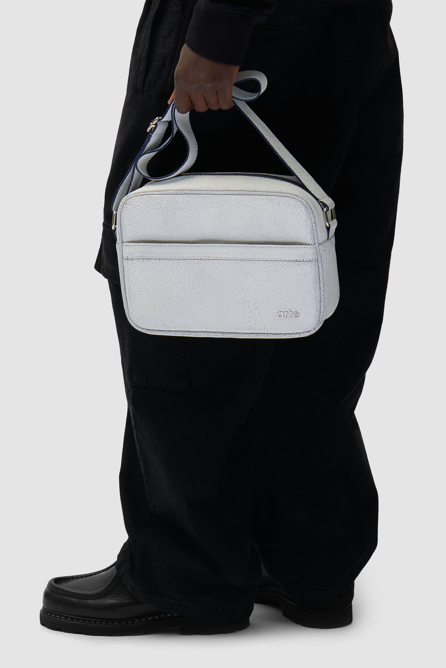 Sac en cuir craquelé - Blanc
