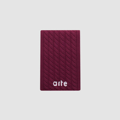 Écharpe texturée à logo - Bordeaux