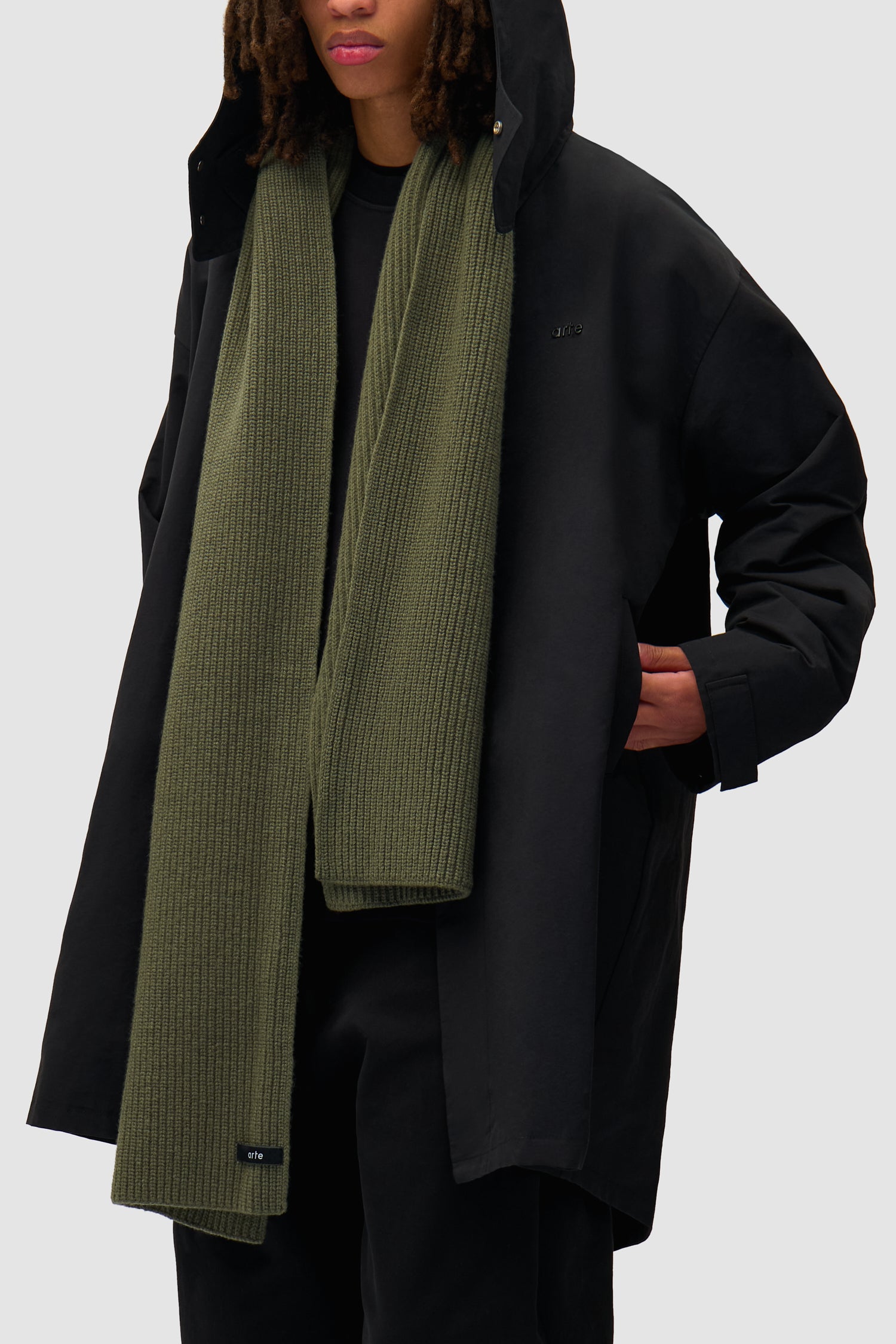 Echarpe Label - Vert foncé