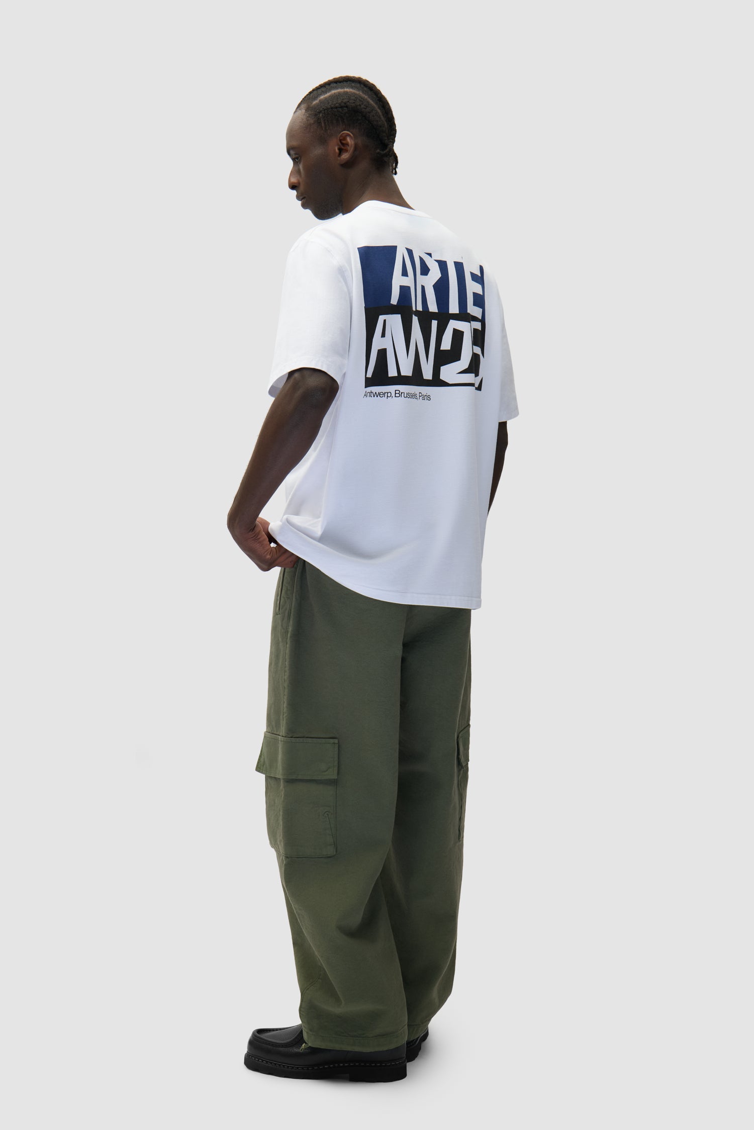 T-shirt imprimé à découpes - Blanc
