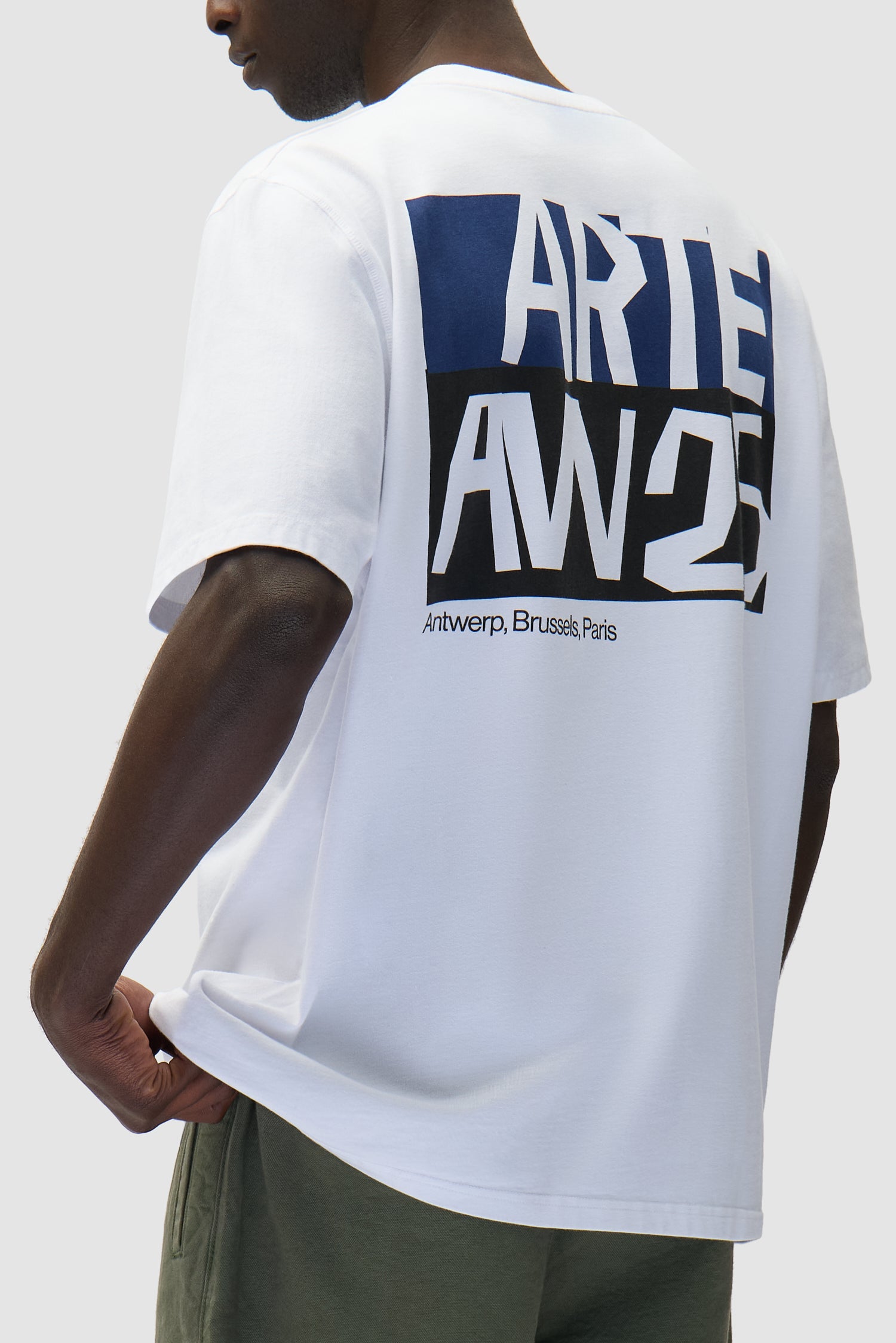 T-shirt imprimé à découpes - Blanc