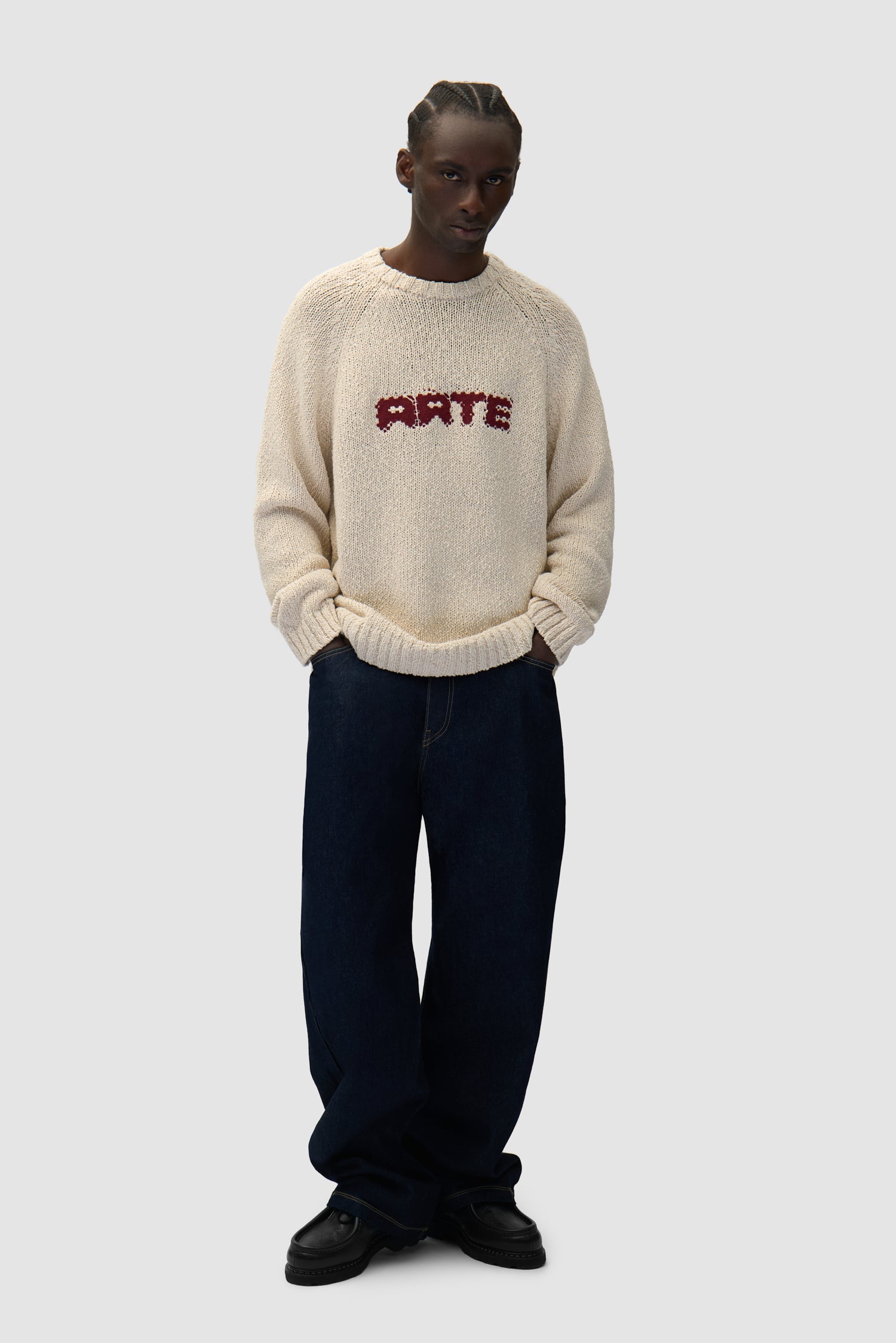 Pixel Front Knit - Cream