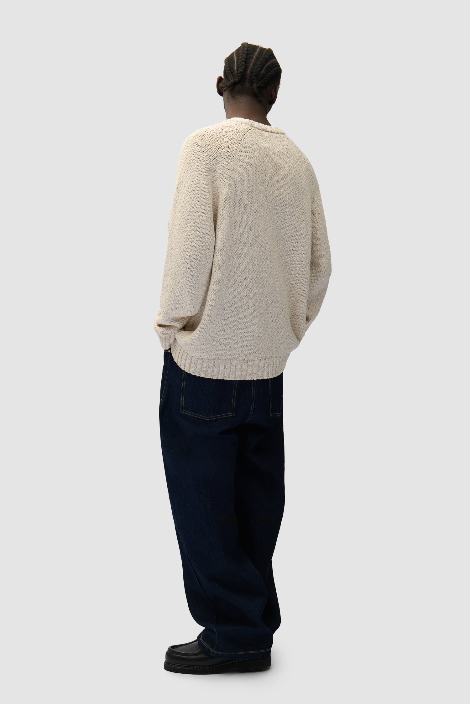 Pixel Front Knit - Cream