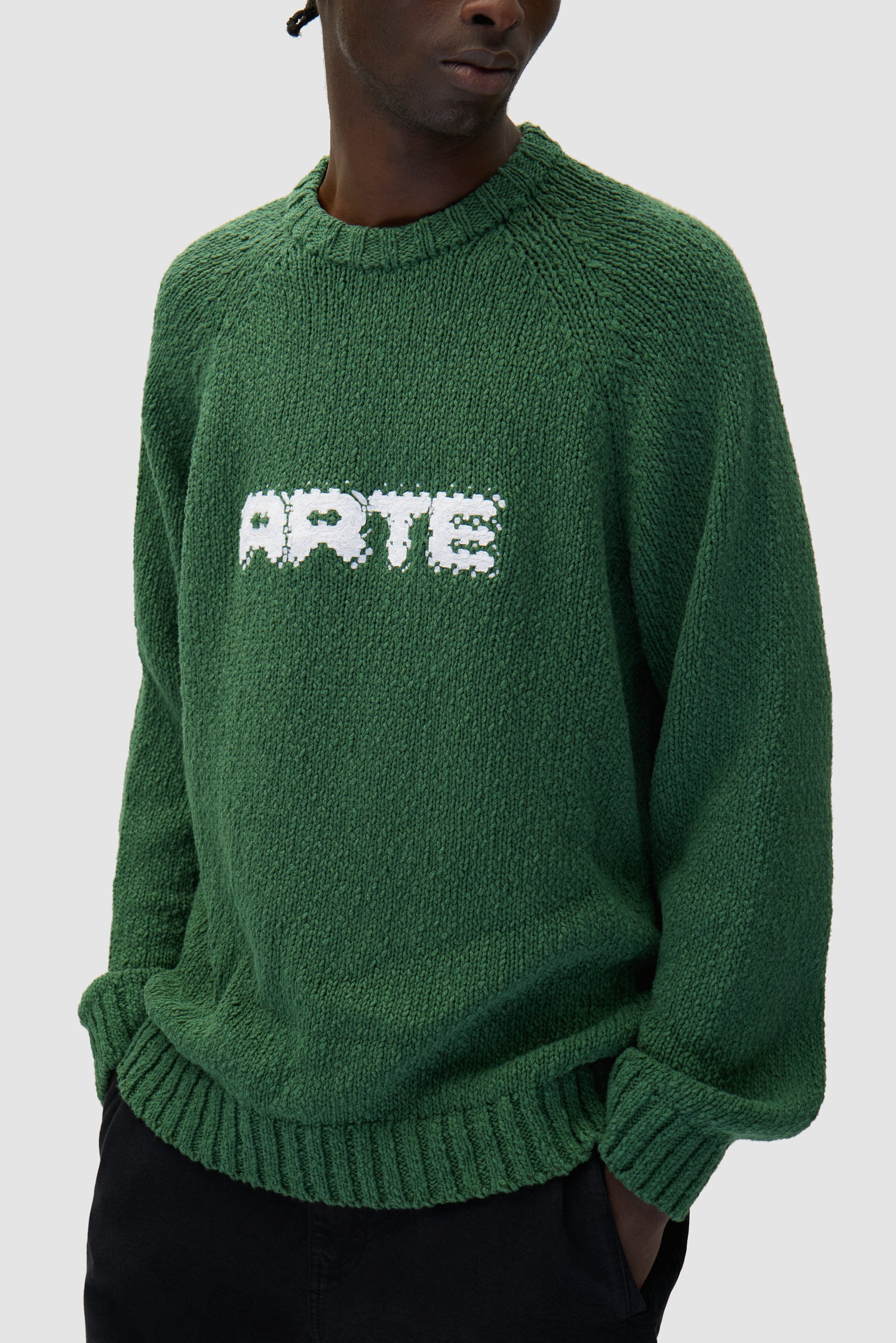 Pixel Front Knit - Green