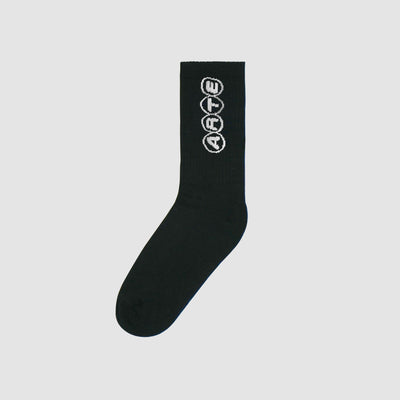 Chaussettes à logo circulaire - Noir