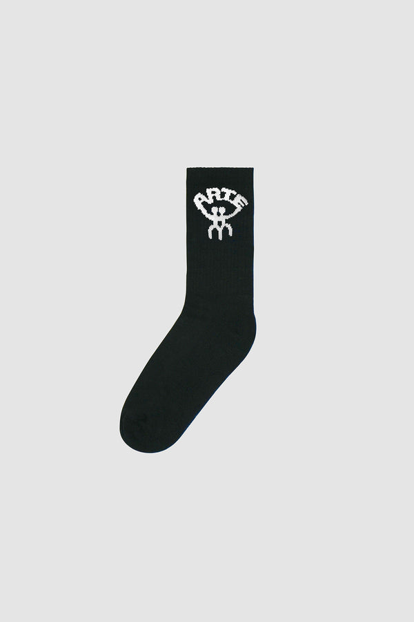 Arte Together Socks in Black, front view