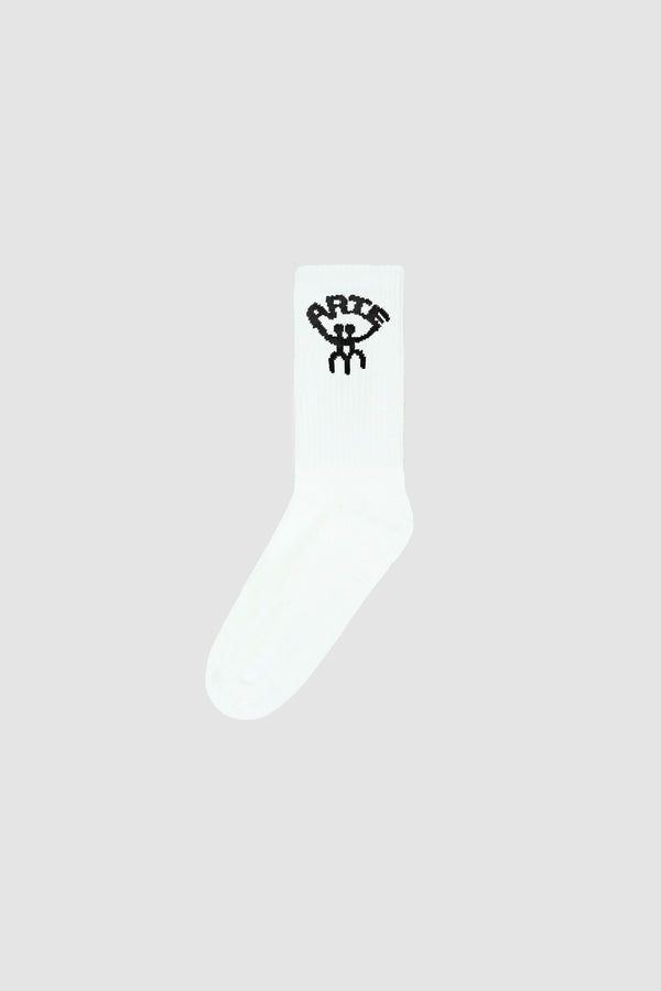 Arte Together Socks in White, front view