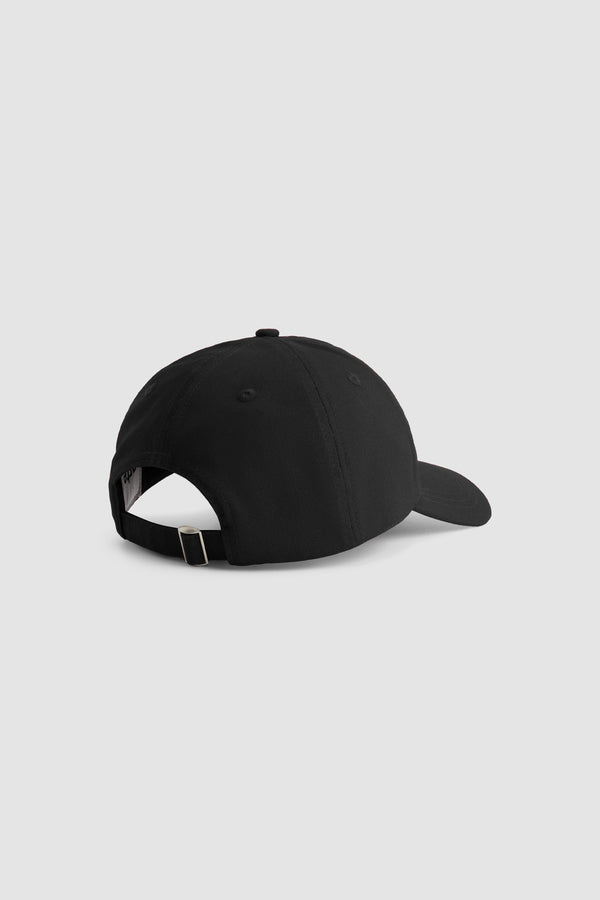 Heart Logo Cap in Black, back view