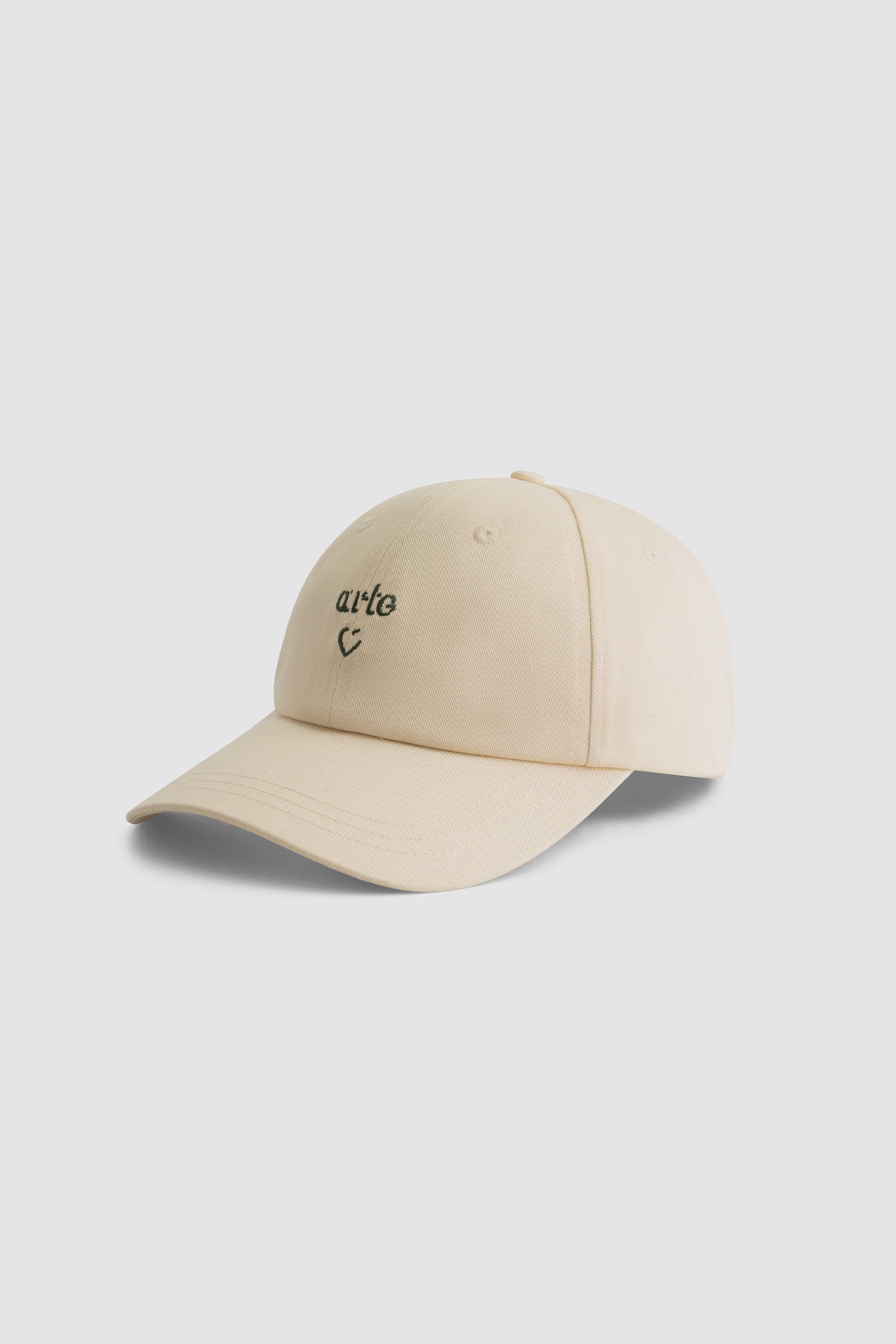 Casquette avec logo en forme de cœur - Crème