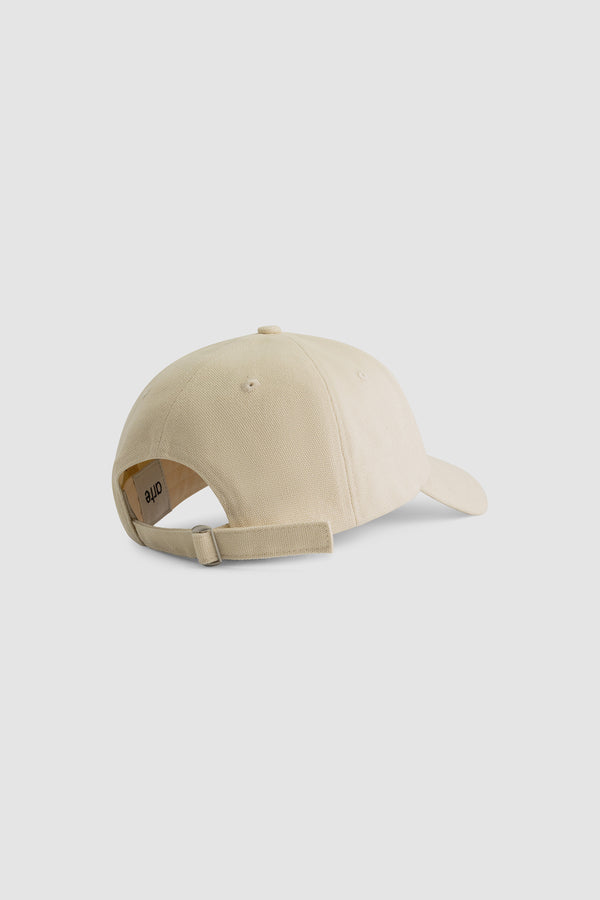 Pixel Logo Cap in Cream, back view