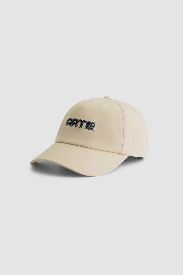 Pixel Logo Cap in Cream, front view