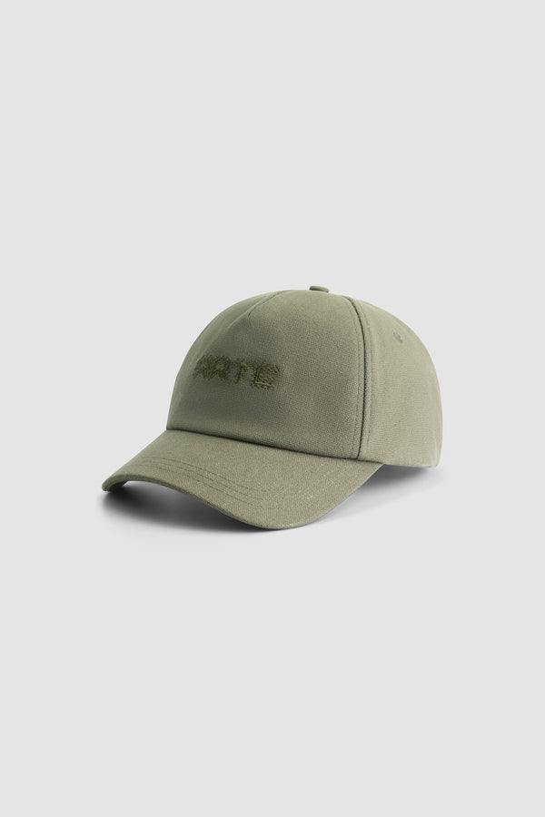 Pixel Logo Cap in Green, front view