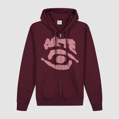 Sweat à capuche zippé Eye - Bordeaux