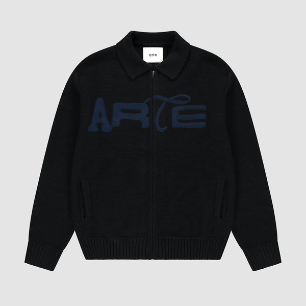 Stencil Zip Cardigan