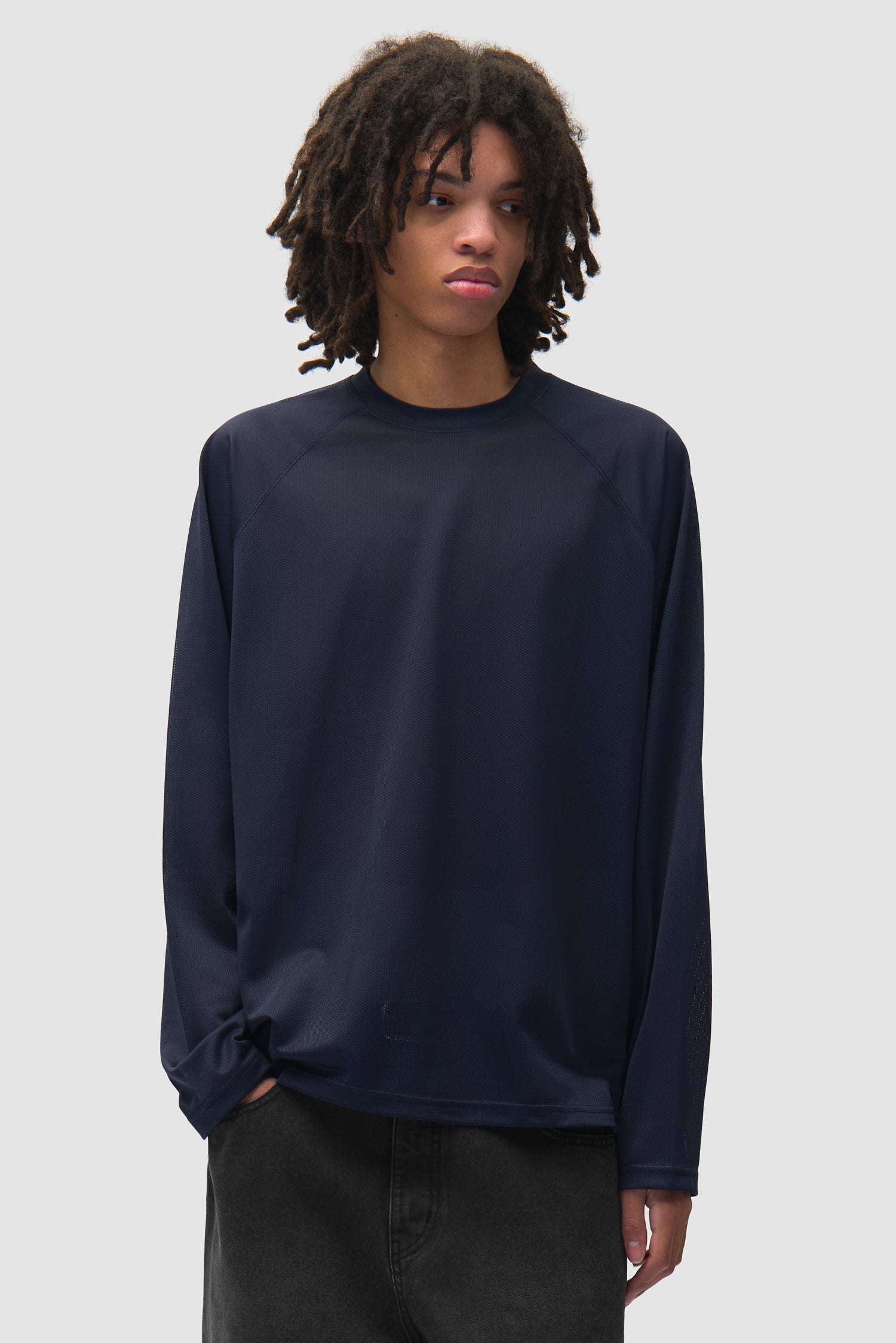 Mesh Aero Longsleeve - Navy – Arte Antwerp