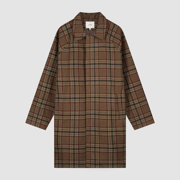Wool Check Coat