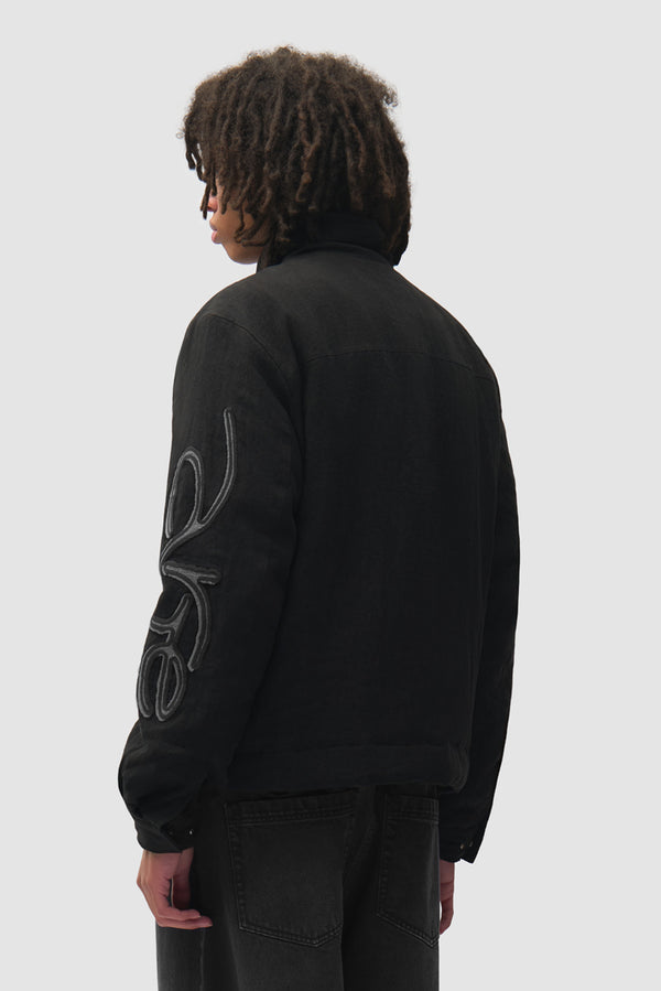 Swirl Utility Jacket - Black