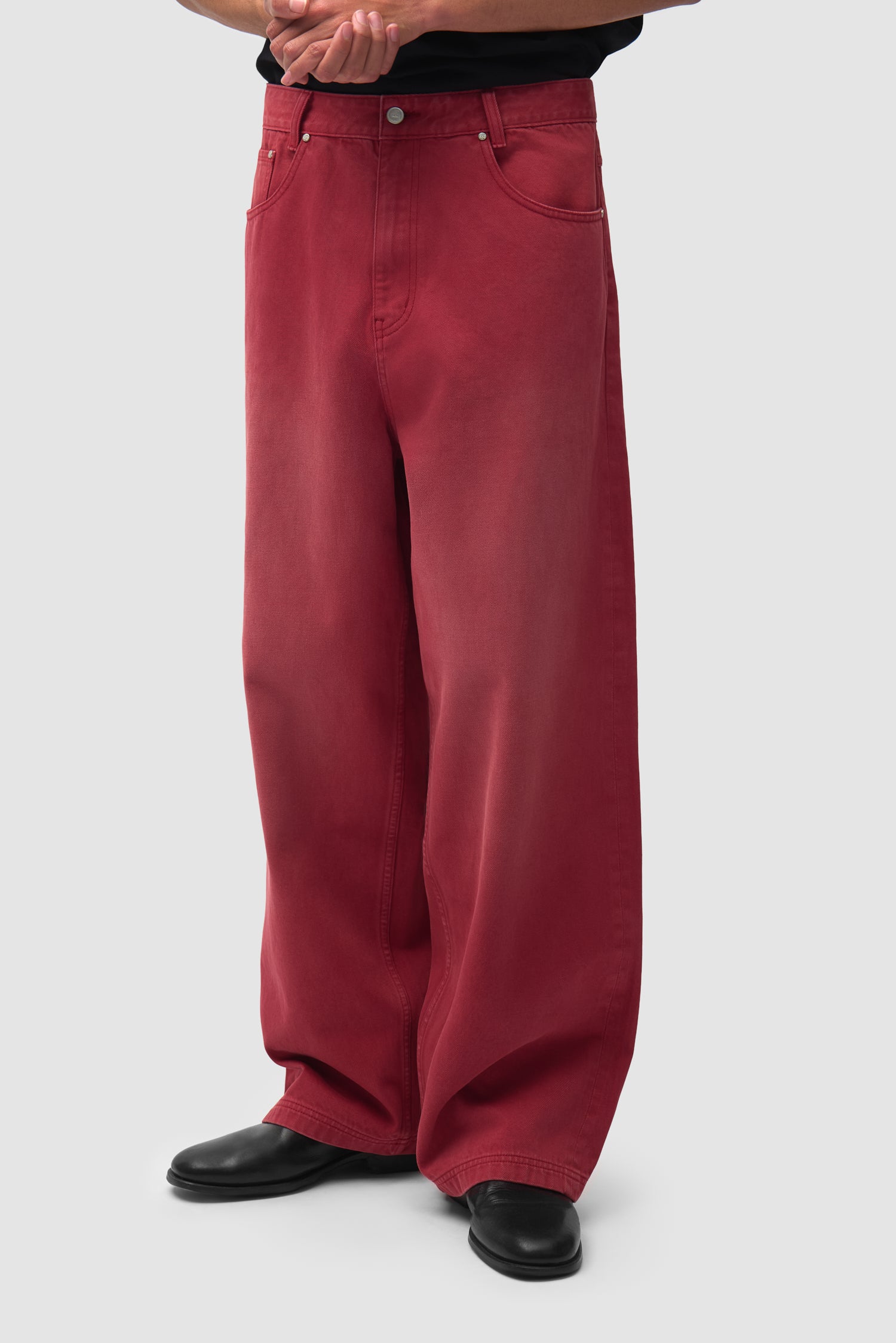 GOODENOUGH EC ULTIMATE COLOR JEANS レッド Washed Ease Denim - Red – Arte Antwerp