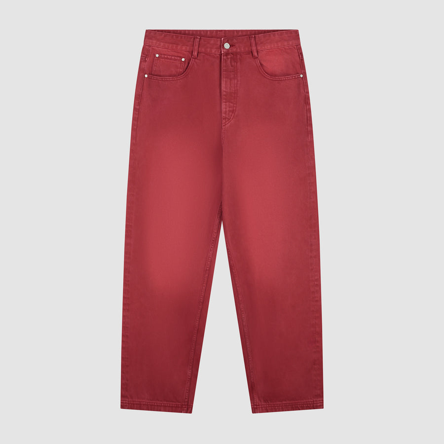 Washed Ease Denim - Red