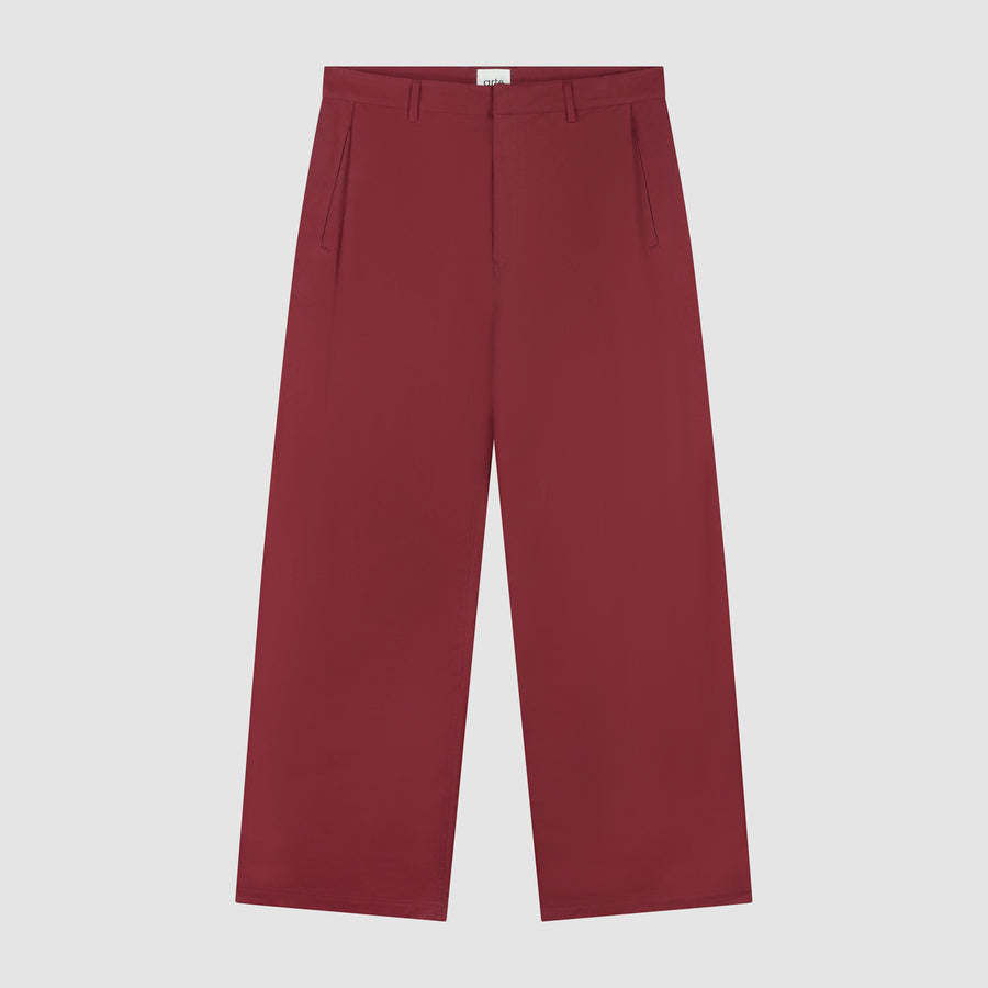 Pleated Gallery Pants - Bordeaux