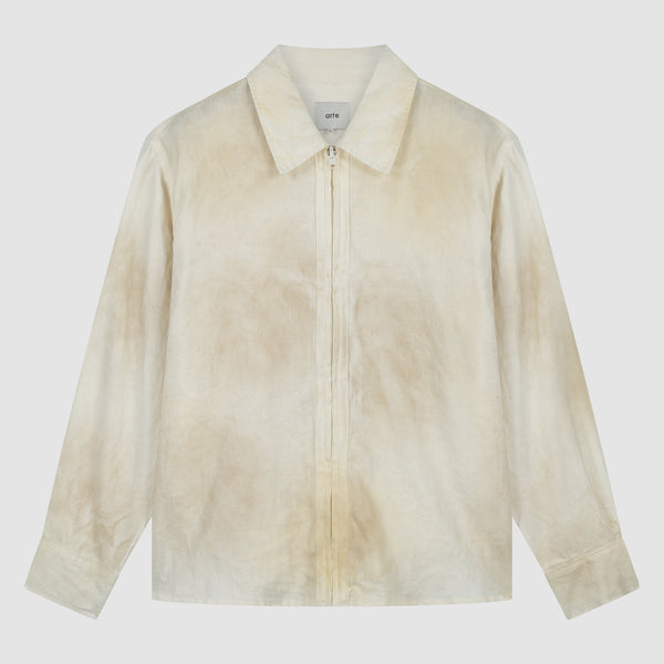Dusty Linen Zip Shirt