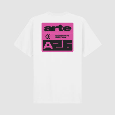Pink Serial T-shirt - White
