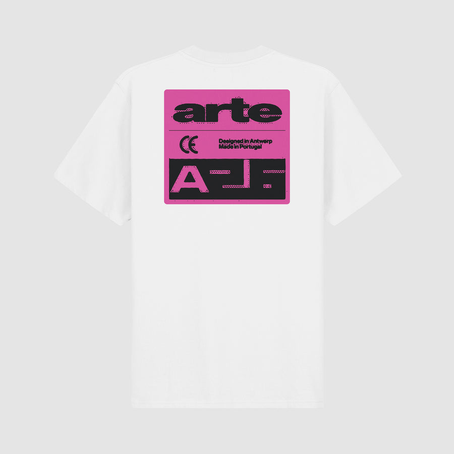 Pink Serial T-shirt - White