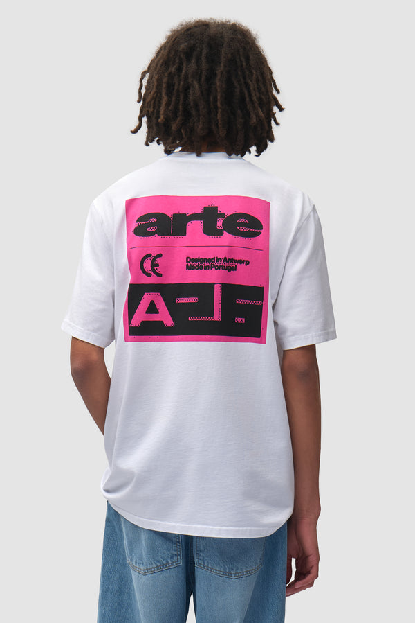 Pink Serial T-shirt - White