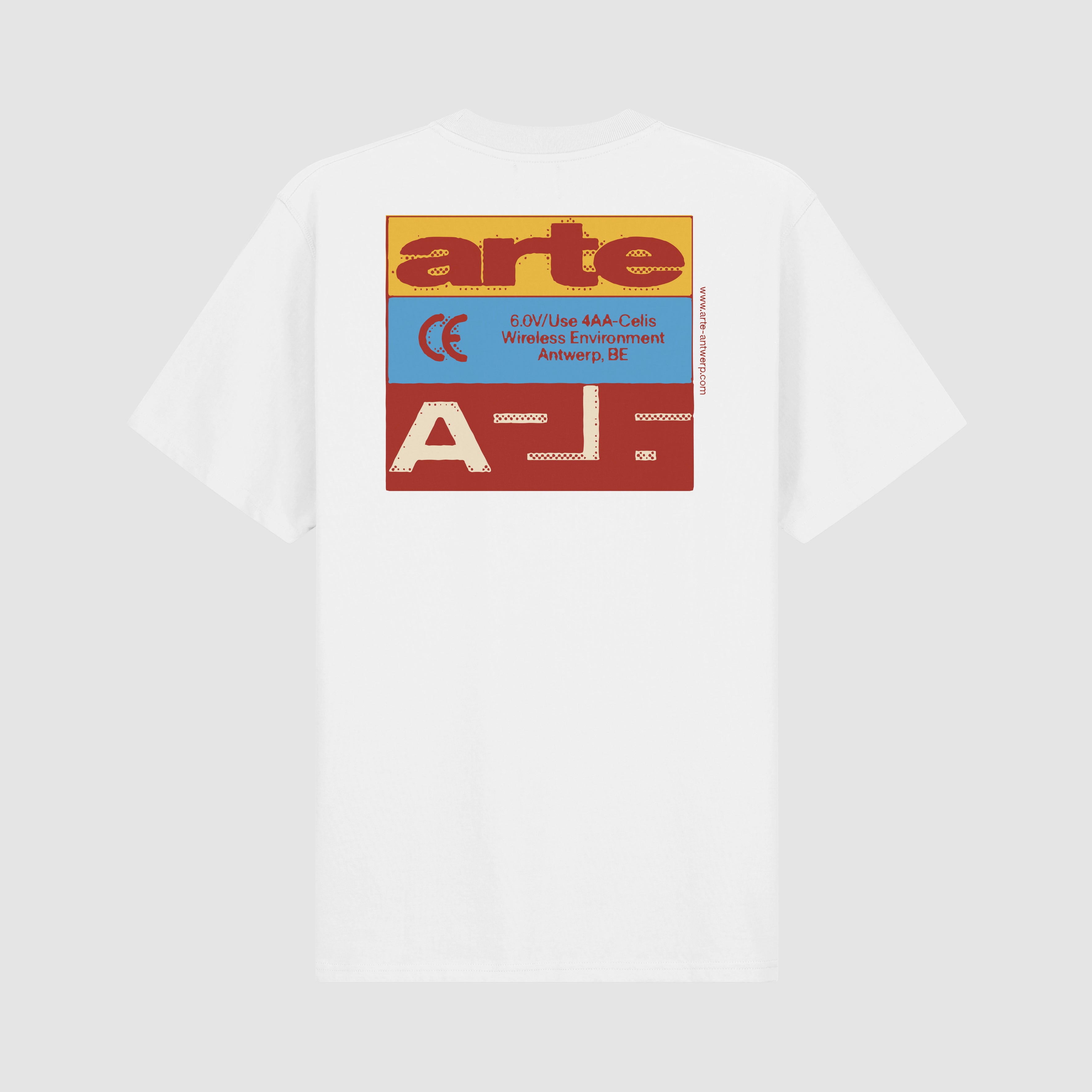 Tricolor Serial T-shirt - White – Arte Antwerp
