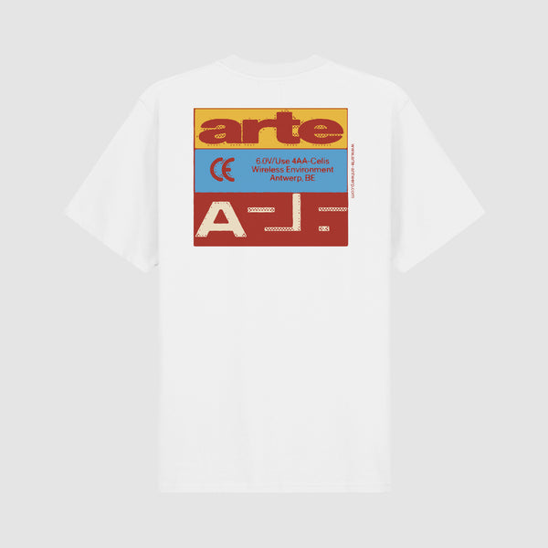 Tricolor Serial T-shirt - White – Arte Antwerp